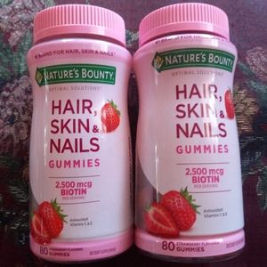 2 Natures Bounty Vitamin Hair, Skin & Nails